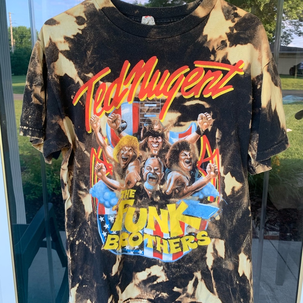 Ted nugent vintage bleach dyed tee